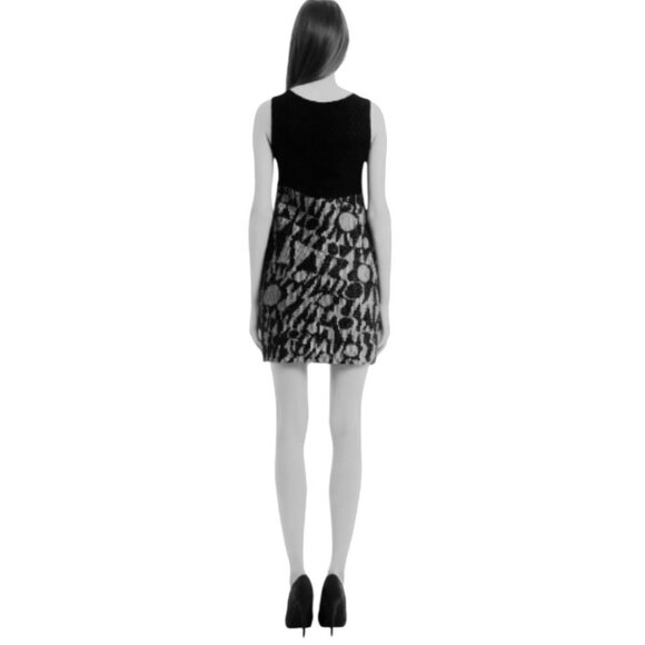 Missoni Spell it Out Mini Dress Black White Knit Sleeveless Shift Dress Small - Picture 4 of 14